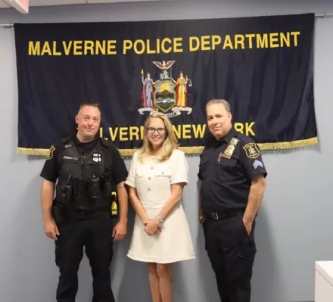 Rep. Gillen with Malverne Police Officers