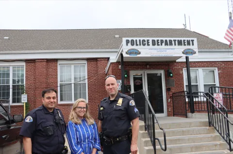 Rep. Gillen with Village of Hempstead Police Officers